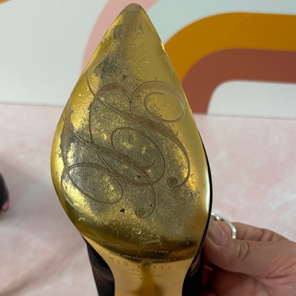 Ted Baker London Multicolor Floral Heels with Gold Stiletto - Picture 10 of 14